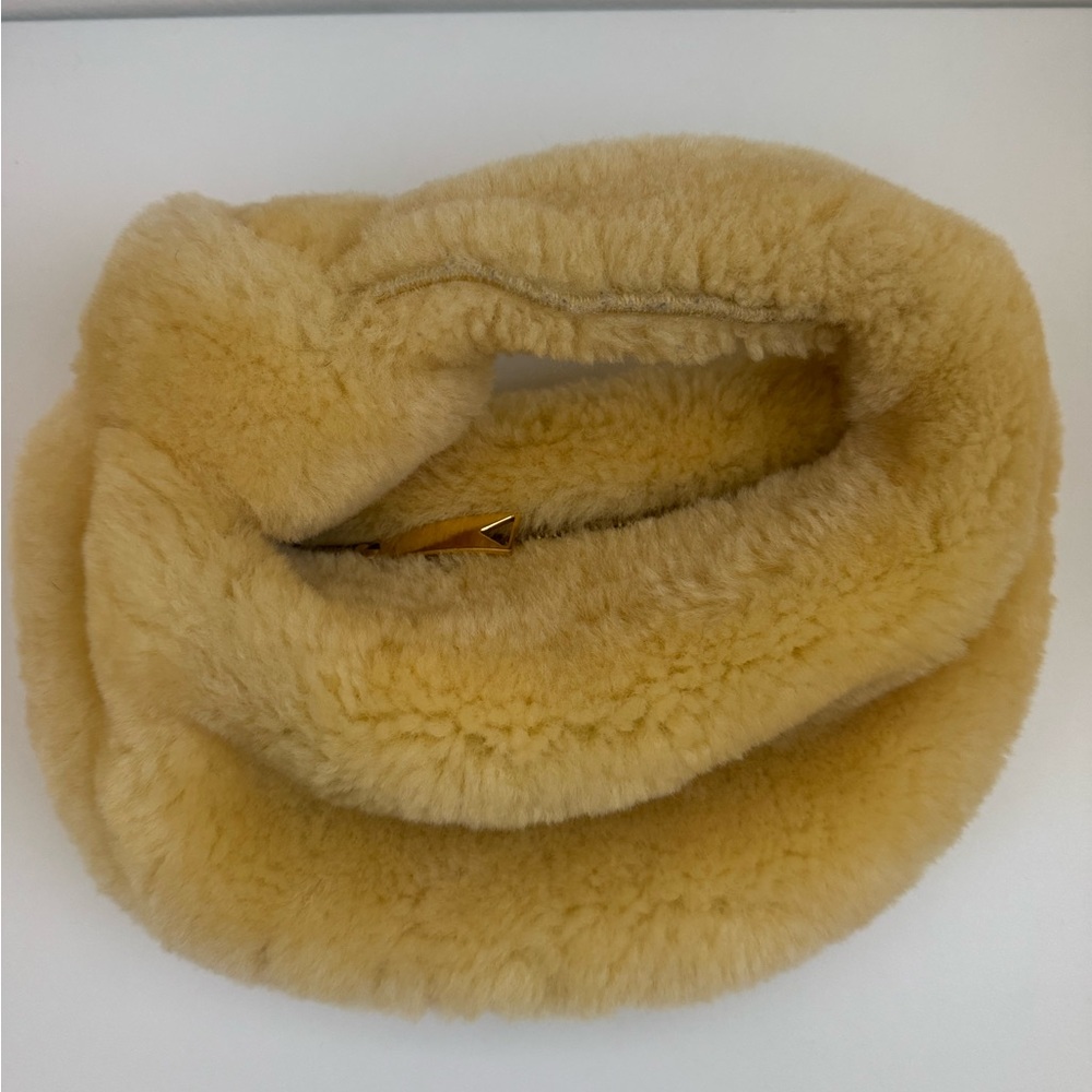 Bottega Veneta Plush Tan Faux Fur Scarf